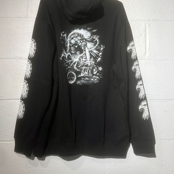 Unique Zip hoodie with screen prints - Picture 4 of 6